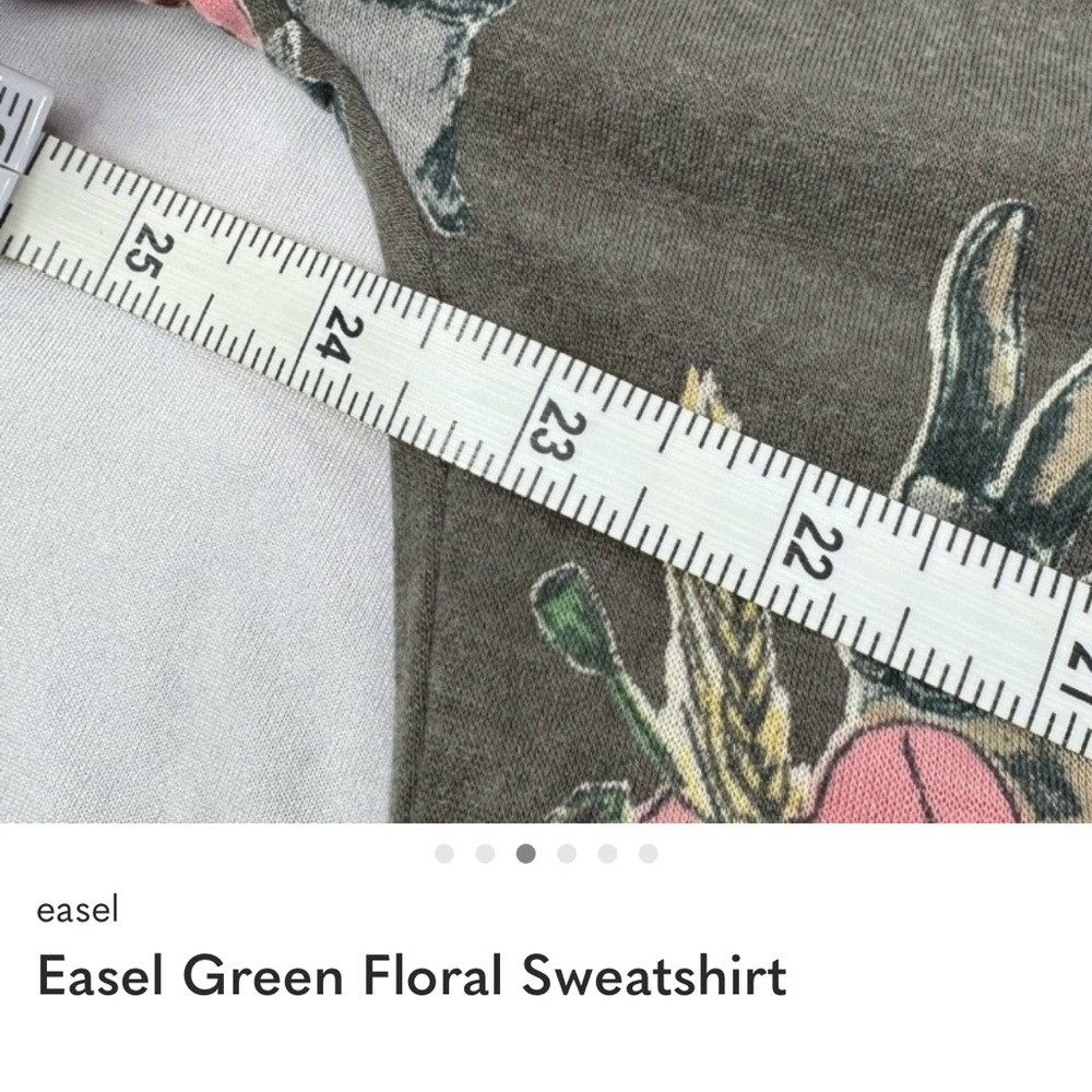 Easel Floral Print Top - Pink and Olive - Picture 5 of 6